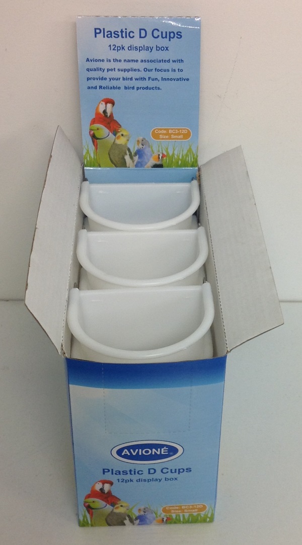 12 SMALL PLASTIC D-CUP IN DISPLAY BOX 12 SMALL PLASTIC D-CUP IN DISPLAY BOX